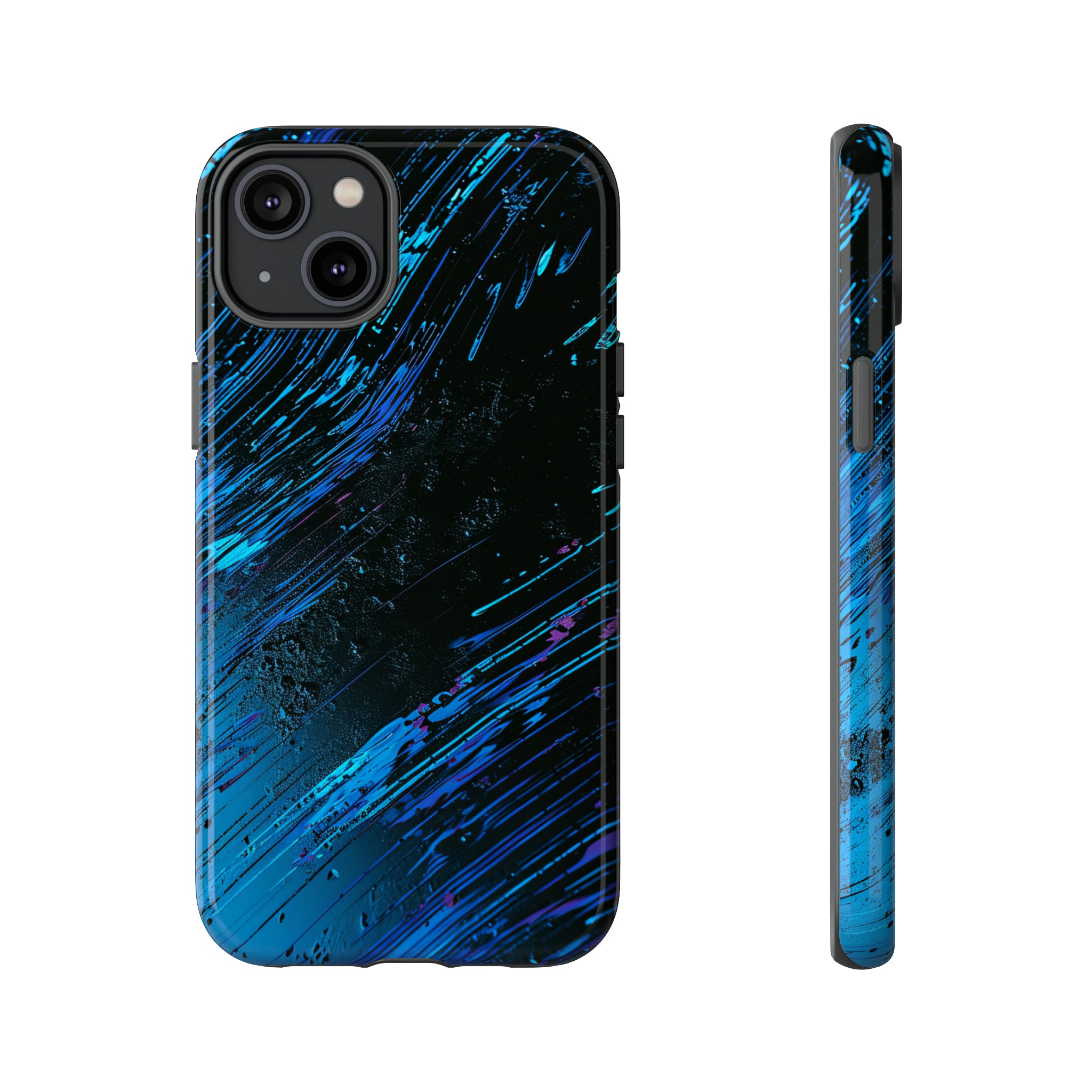 Cyber Stream: Digital Gradient - Protective Phone Case