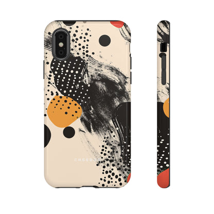 Black Dot Elegance - Protective Phone Case