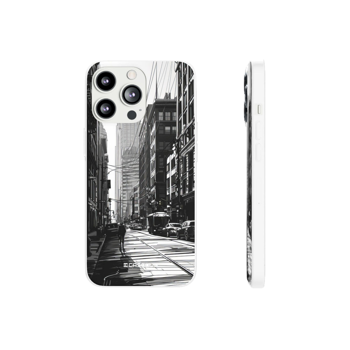 Noir Urban Serenity | Flexible Phone Case for iPhone