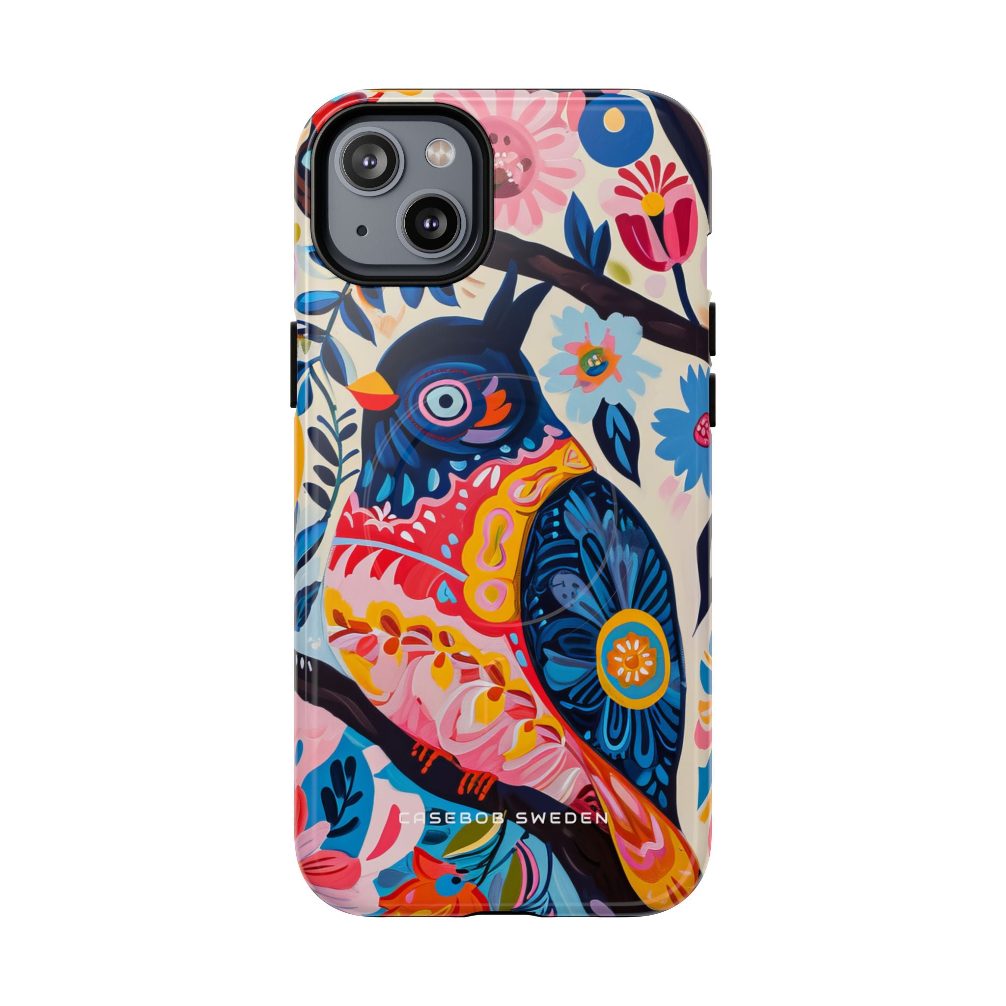 Whimsical Vintage Owl with Floral Charm iPhone 14 | Tough+ Phone Case