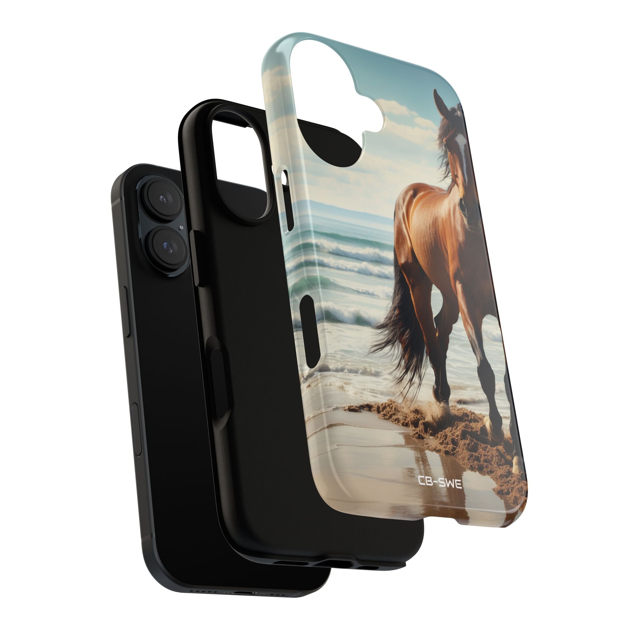 Horse Gallops Shoreline - iPhone Case