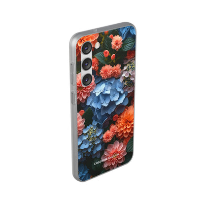 Blue Floral Bliss - Flexi Samsung S23 Phone Case