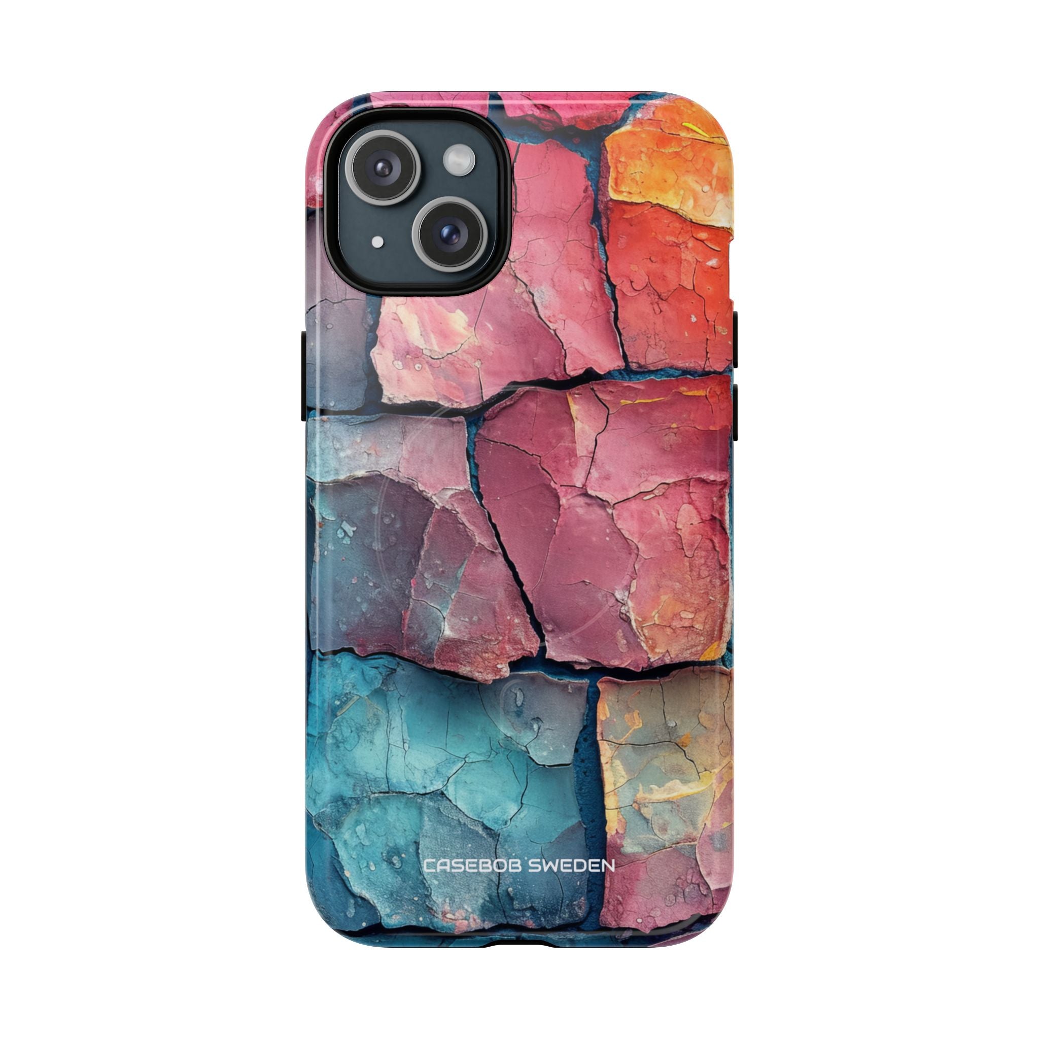 Cracked Earth Mosaic - Tough + MagSafe® iPhone 15 Phone Case