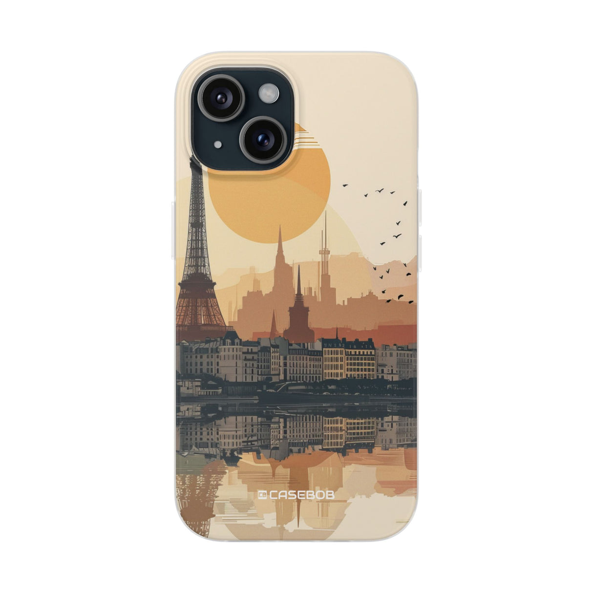 Parisian Sunset Serenity | Flexible Phone Case for iPhone