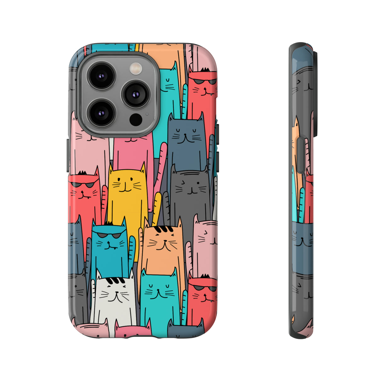 Colorful Cats - Protective Phone Case