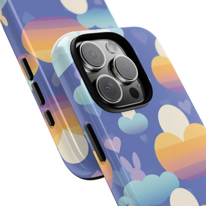 Bunnies Dance Among Clouds - iPhone Case