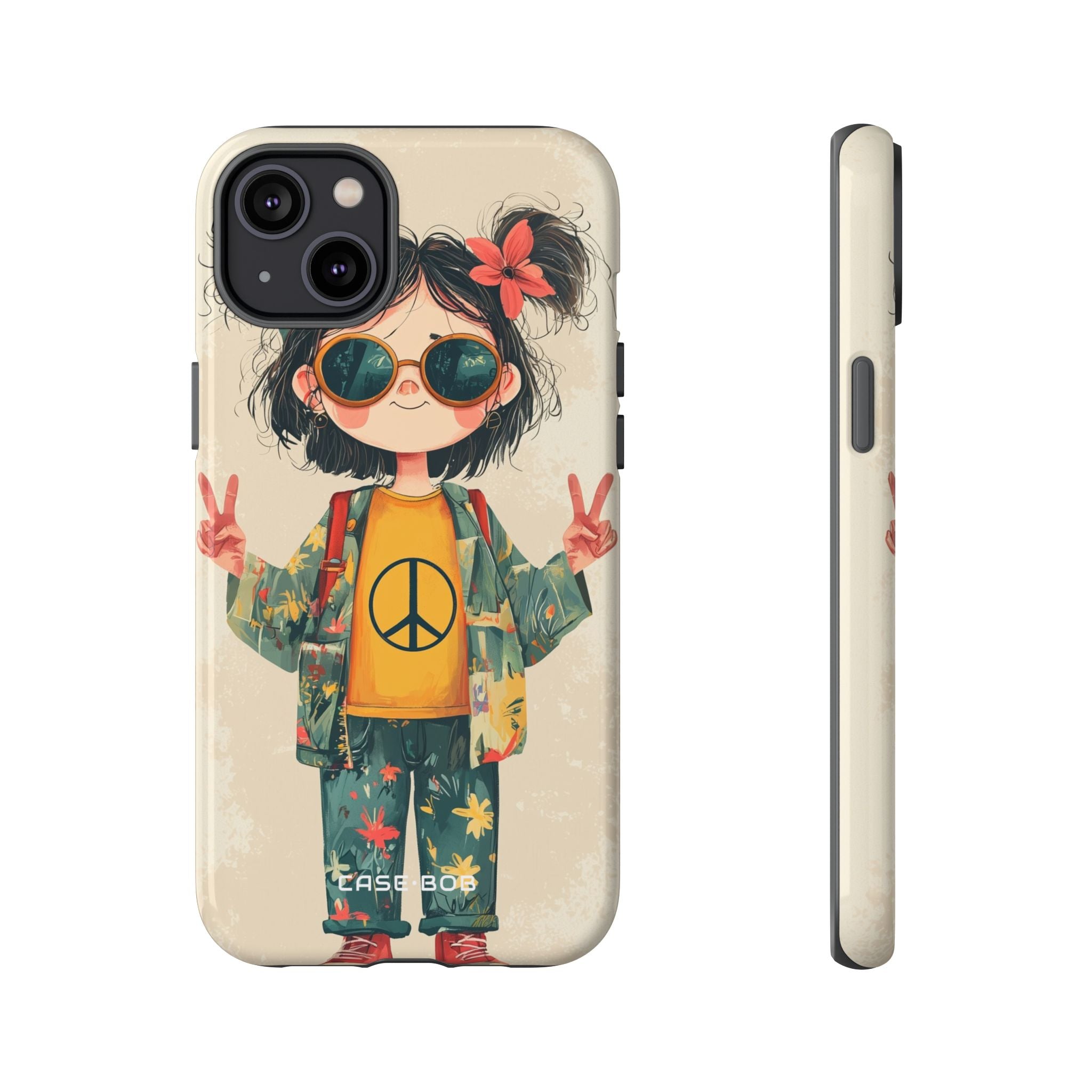 Peace Pigtails iPhone 14 Plus Case - Tough