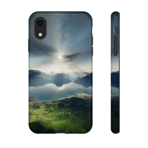 Landscape with Lake & Sun - Protective Phone Case