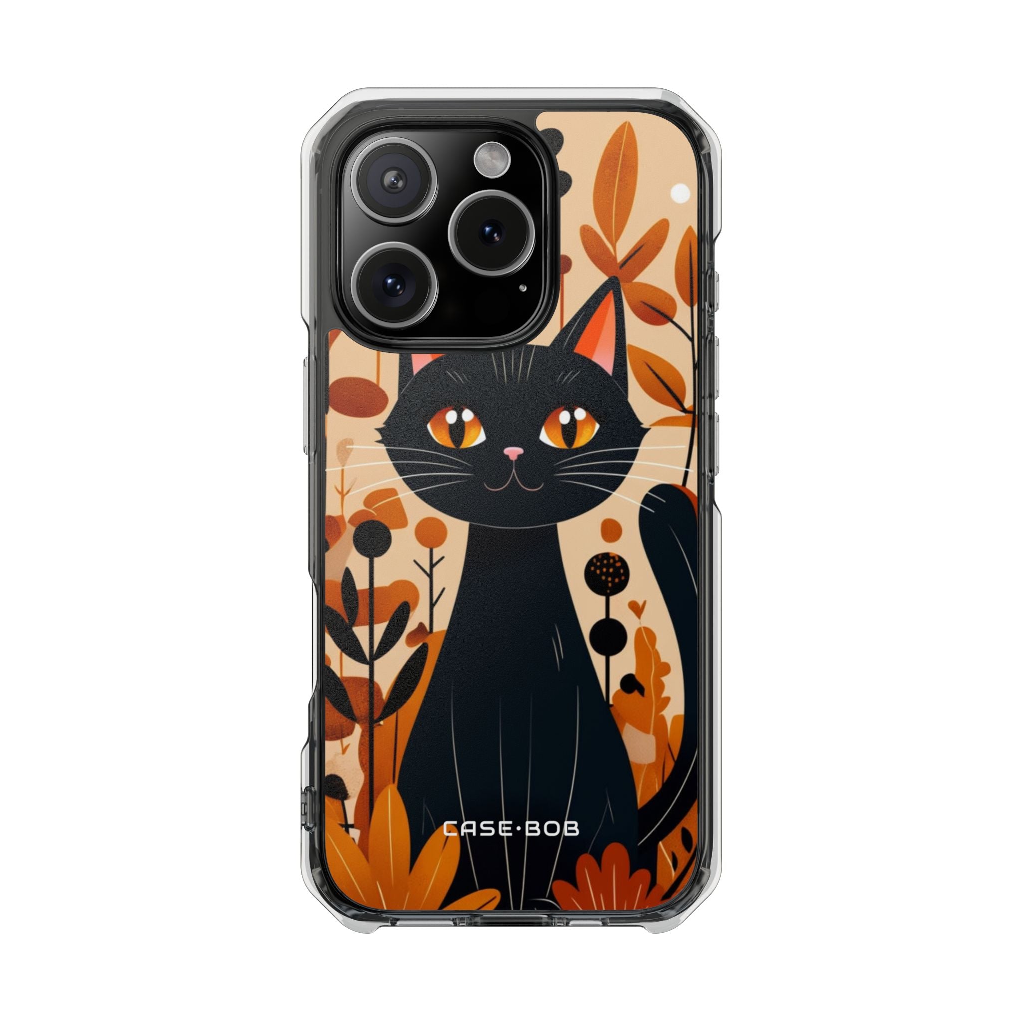 Black Cat Glow iPhone 16 Pro Case - Impact
