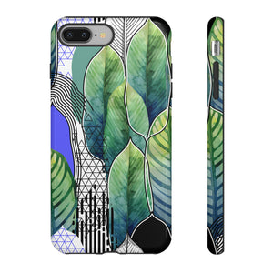 Watercolor Green Leafs - Protective Phone Case