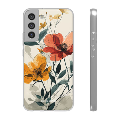 Serene Floral Harmony | Flexible Phone Case for Samsung Galaxy