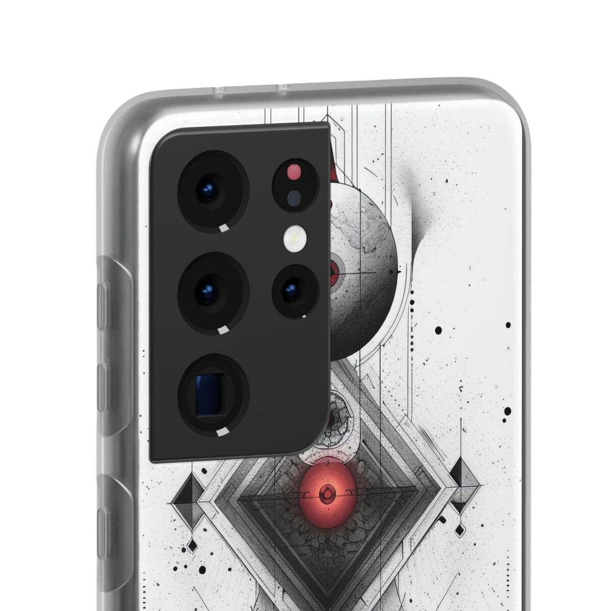 Red Geometry Harmony | Flexible Phone Case for Samsung Galaxy