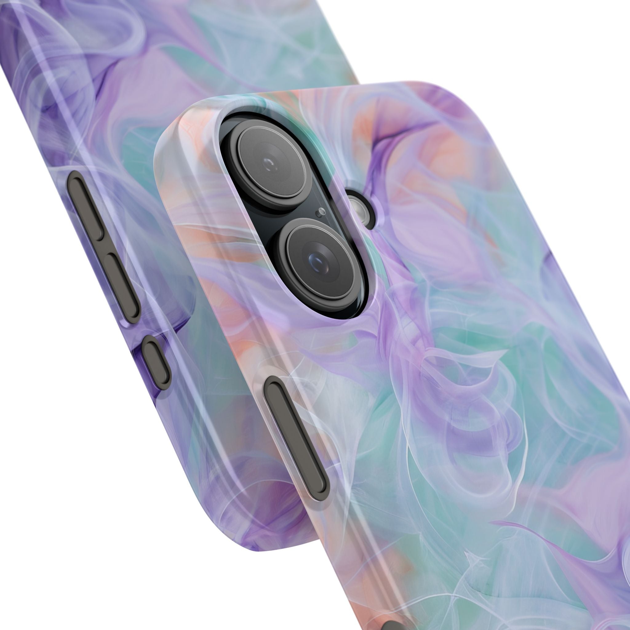 Purple Peach Whirl - Slim iPhone 16 Phone Case