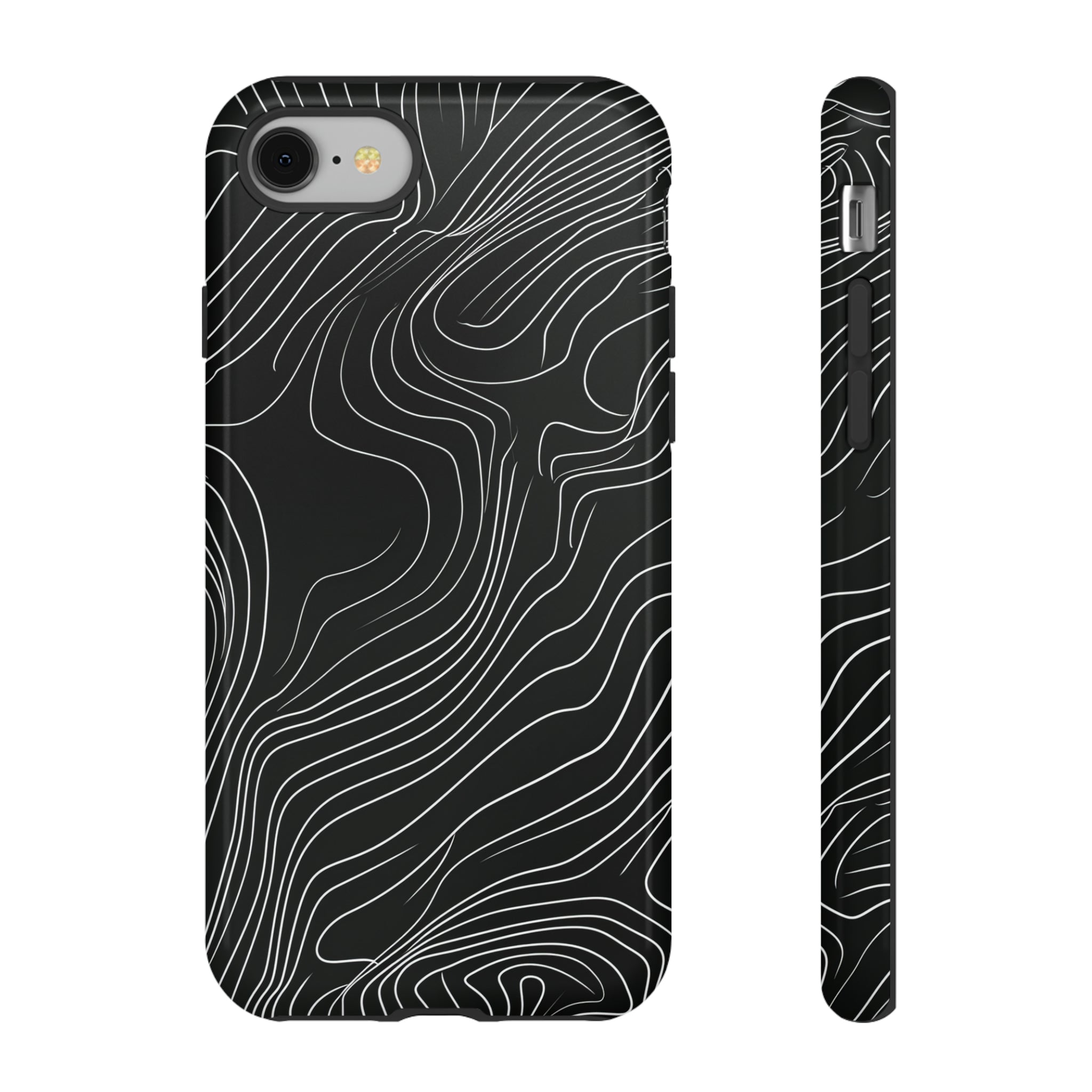 Mancho Grey Lines Abstract Case - Protective Phone Case