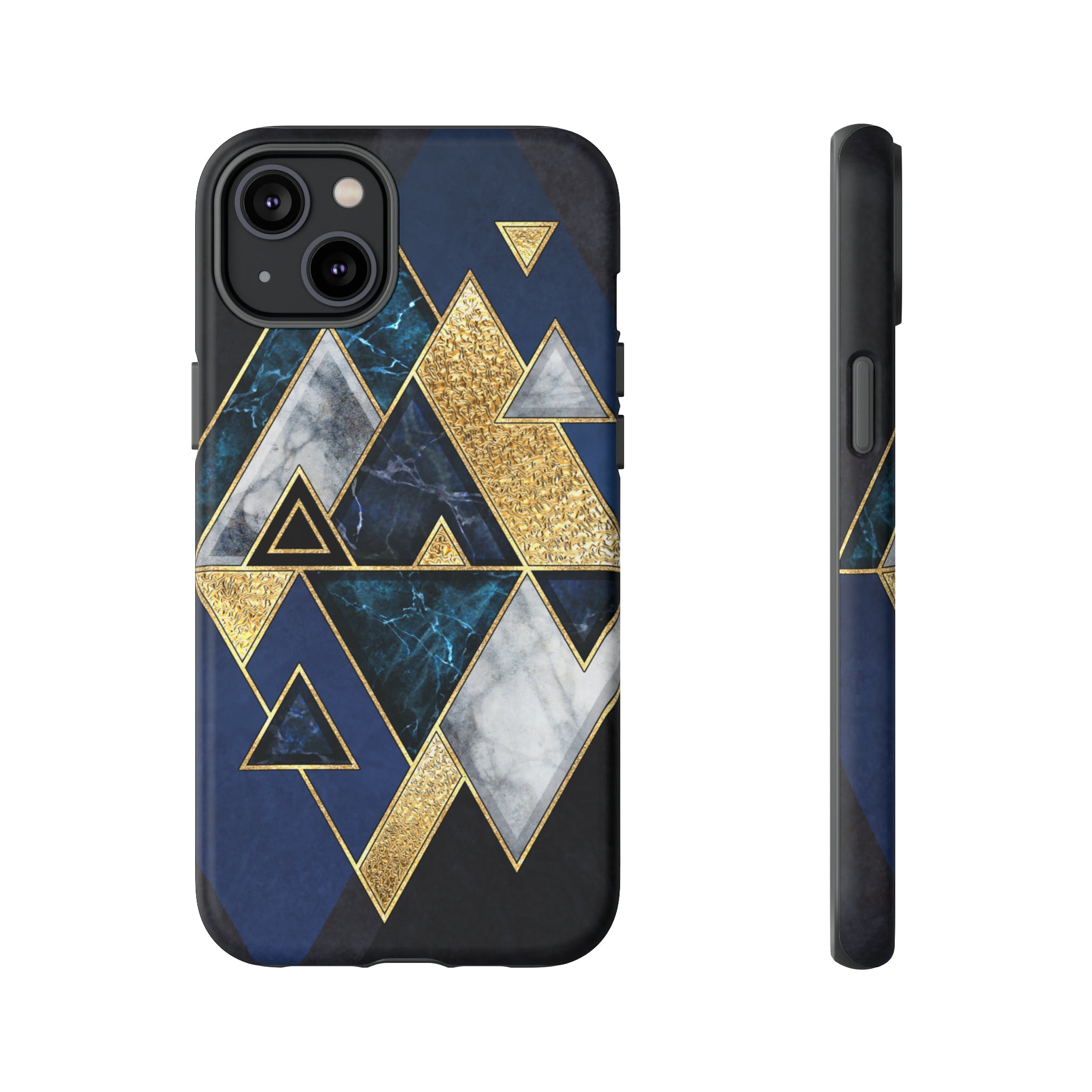 Dark Blue Geometric - Protective Phone Case