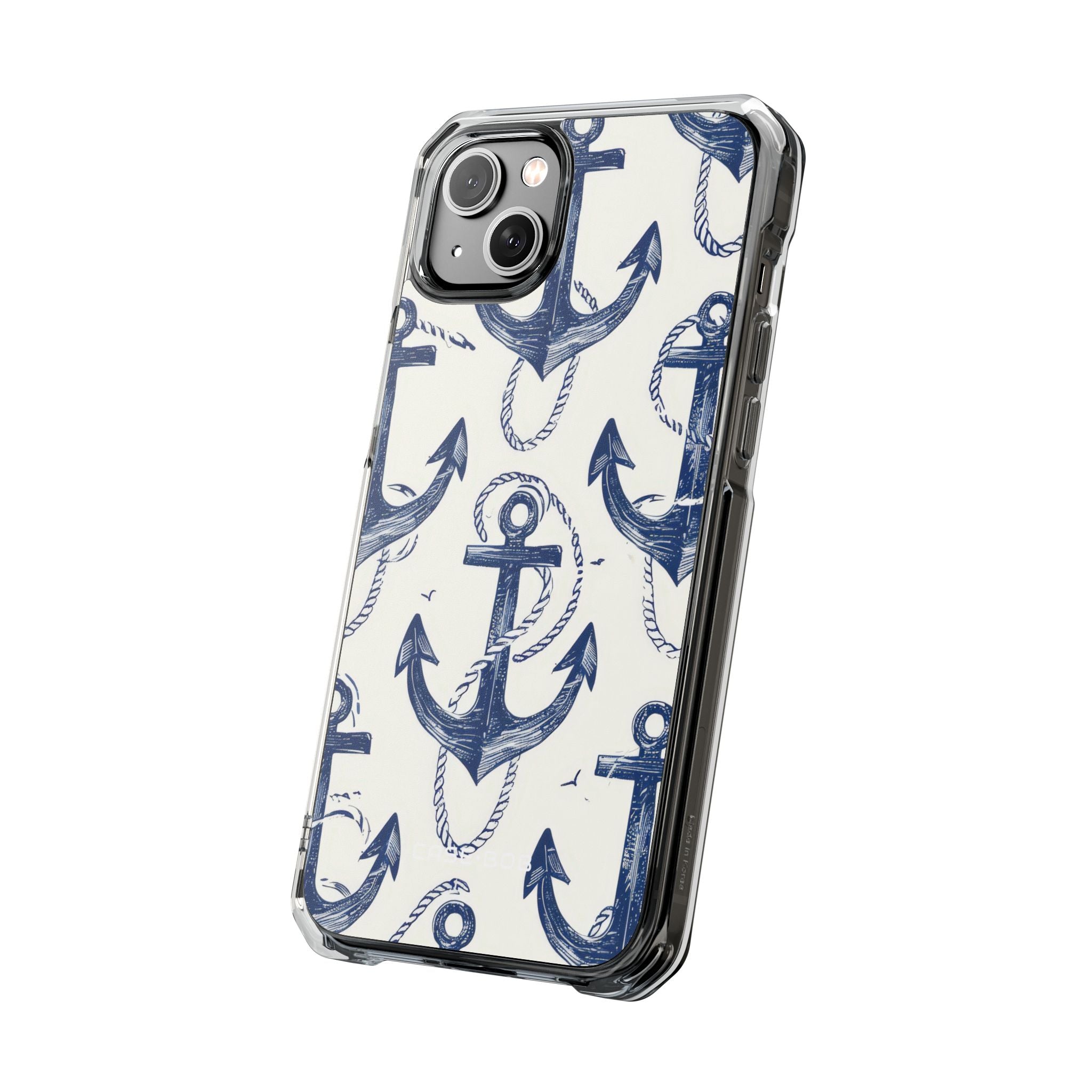 Navy Anchor Loop iPhone 14 Plus Case - Impact