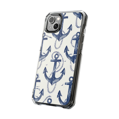 Navy Anchor Loop iPhone 14 Plus Case - Impact