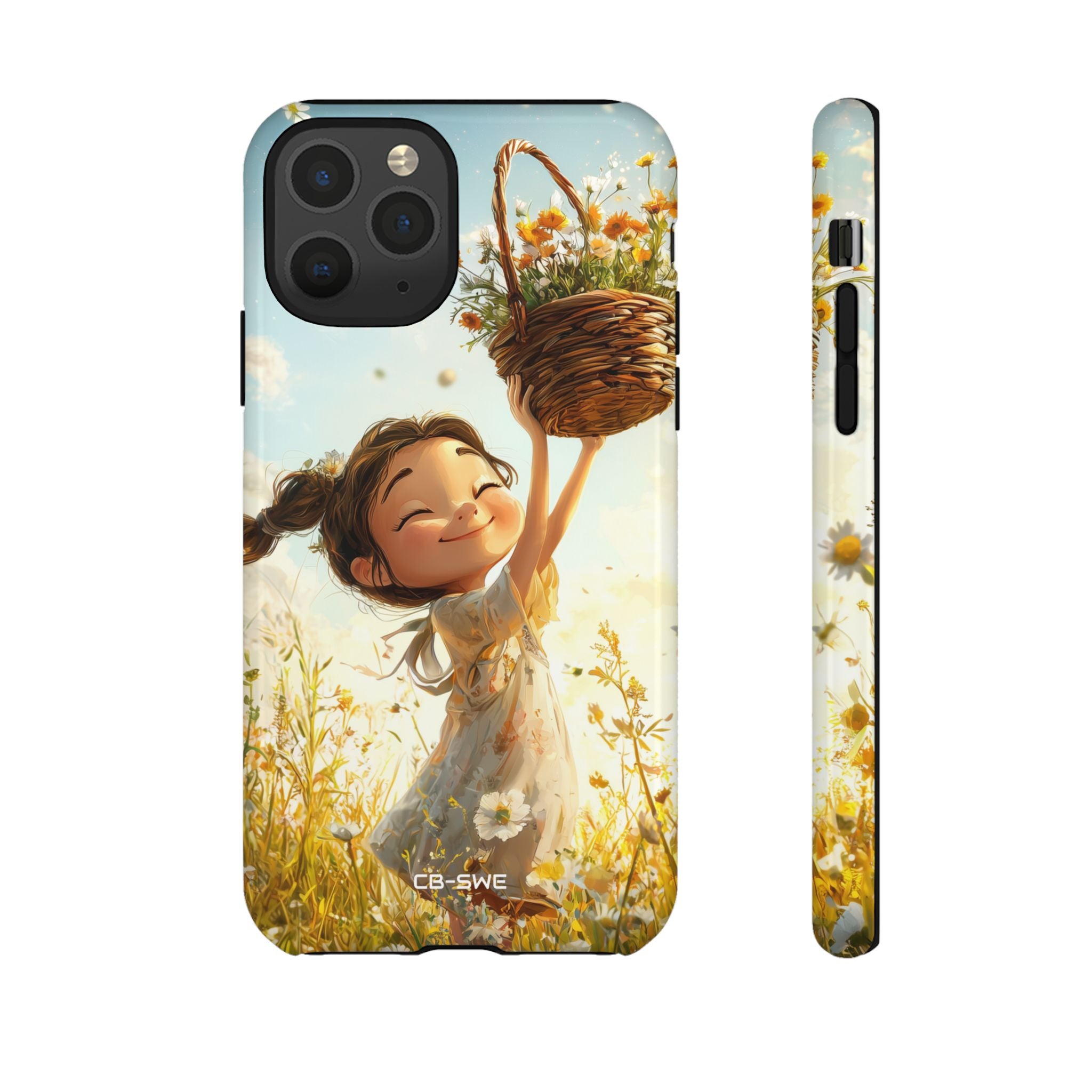 Joyful Girl Leaps - iPhone Case
