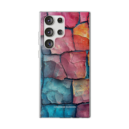 Cracked Earth Mosaic - Flexi Samsung S23 Phone Case