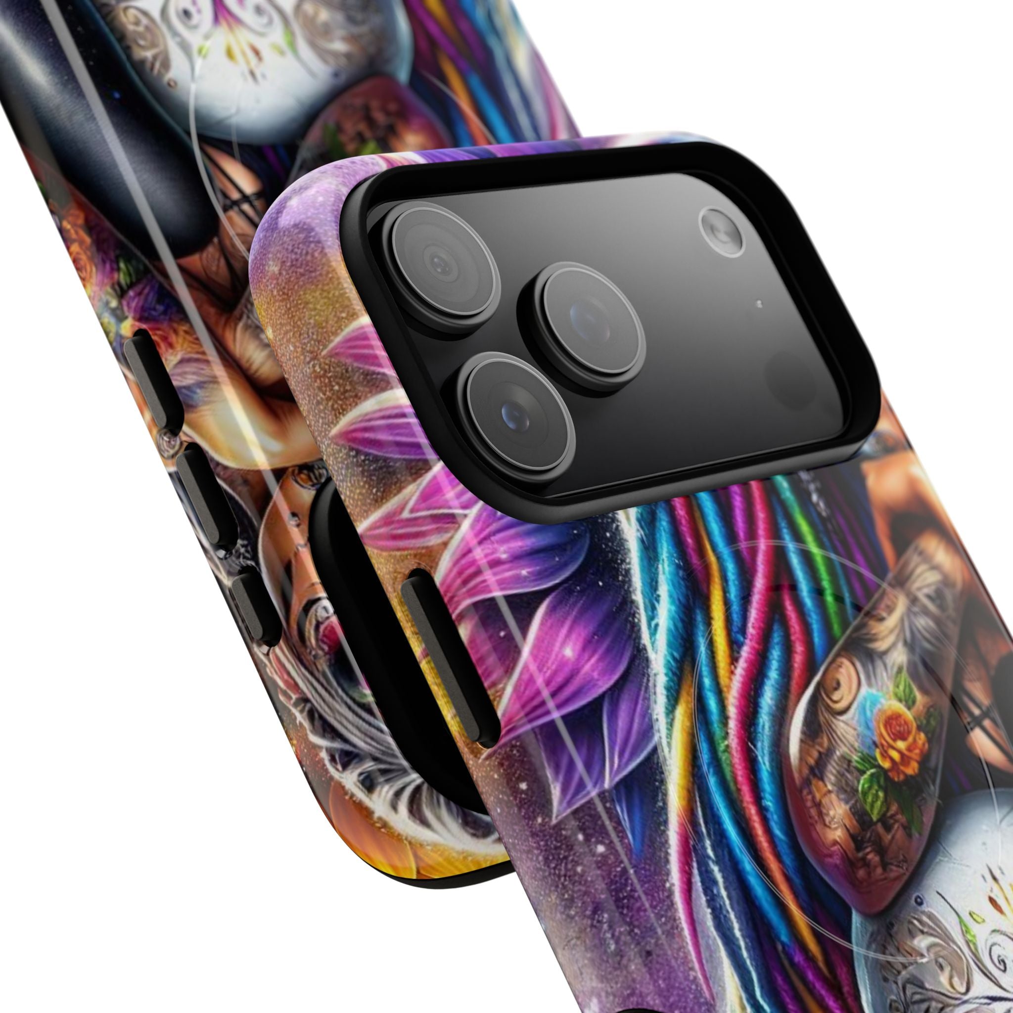 Sunflower Skull Glow iPhone 17 Pro Max Case - Tough+