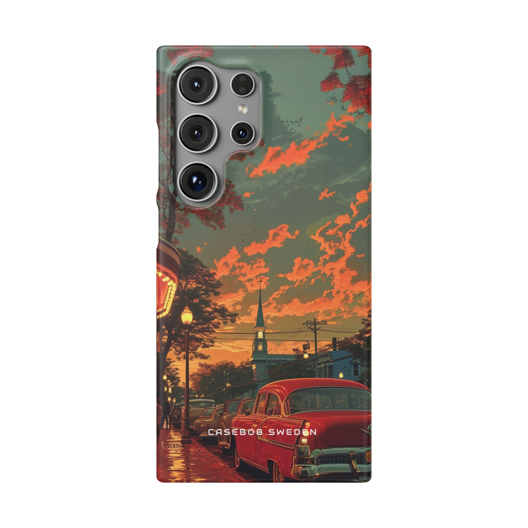 Mid-Century Nostalgia Streetscape Samsung S24 - Slim Phone Case