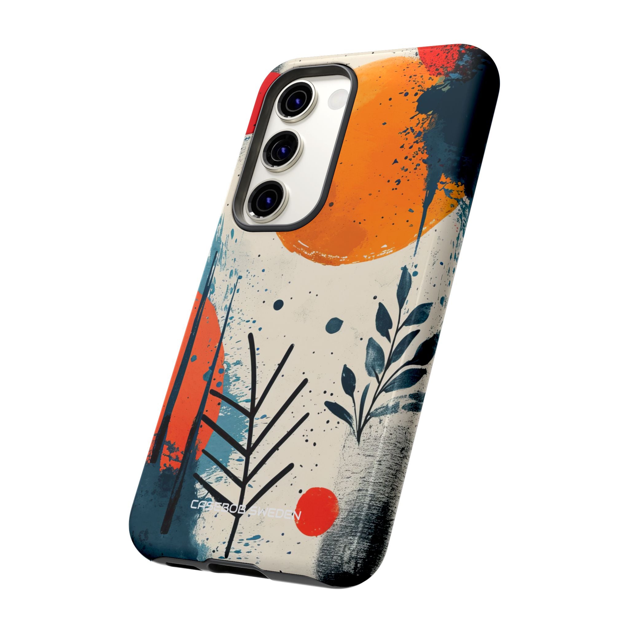 Orange Blue Splash - Tough Samsung S23 Phone Case