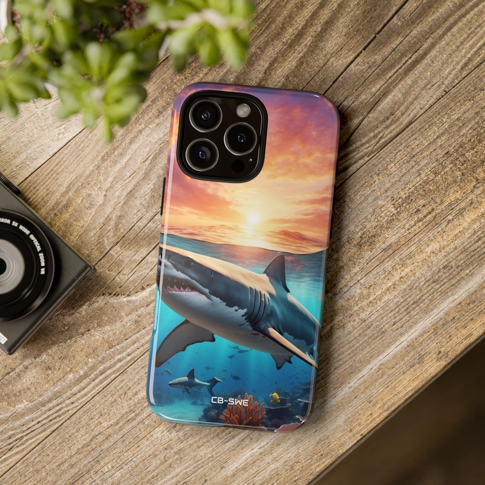 Shark Swims Through - iPhone Case
