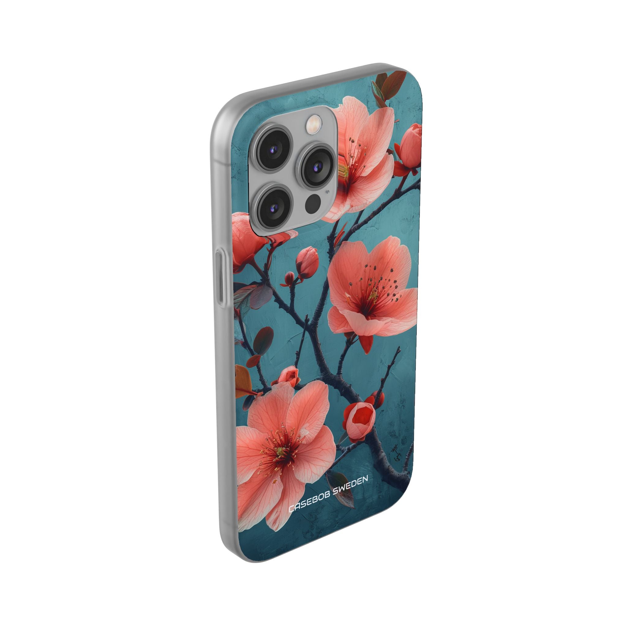 Teal Coral Blossom - Flexi iPhone 14 Phone Case