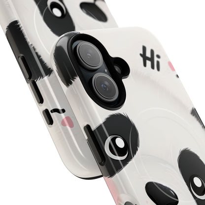 Adorable Panda Playful Hi Text Phone iPhone 16 - Tough+