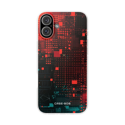 Grid Fusion iPhone 16 Plus Case - Soft