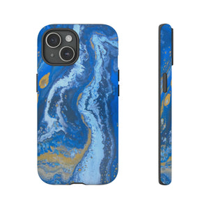 Acrylic Blue Gold - Protective Phone Case