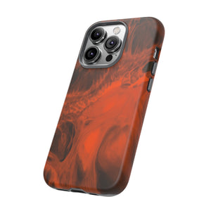 Red Flame Ink Art iPhone Case (Protective) Phone Case