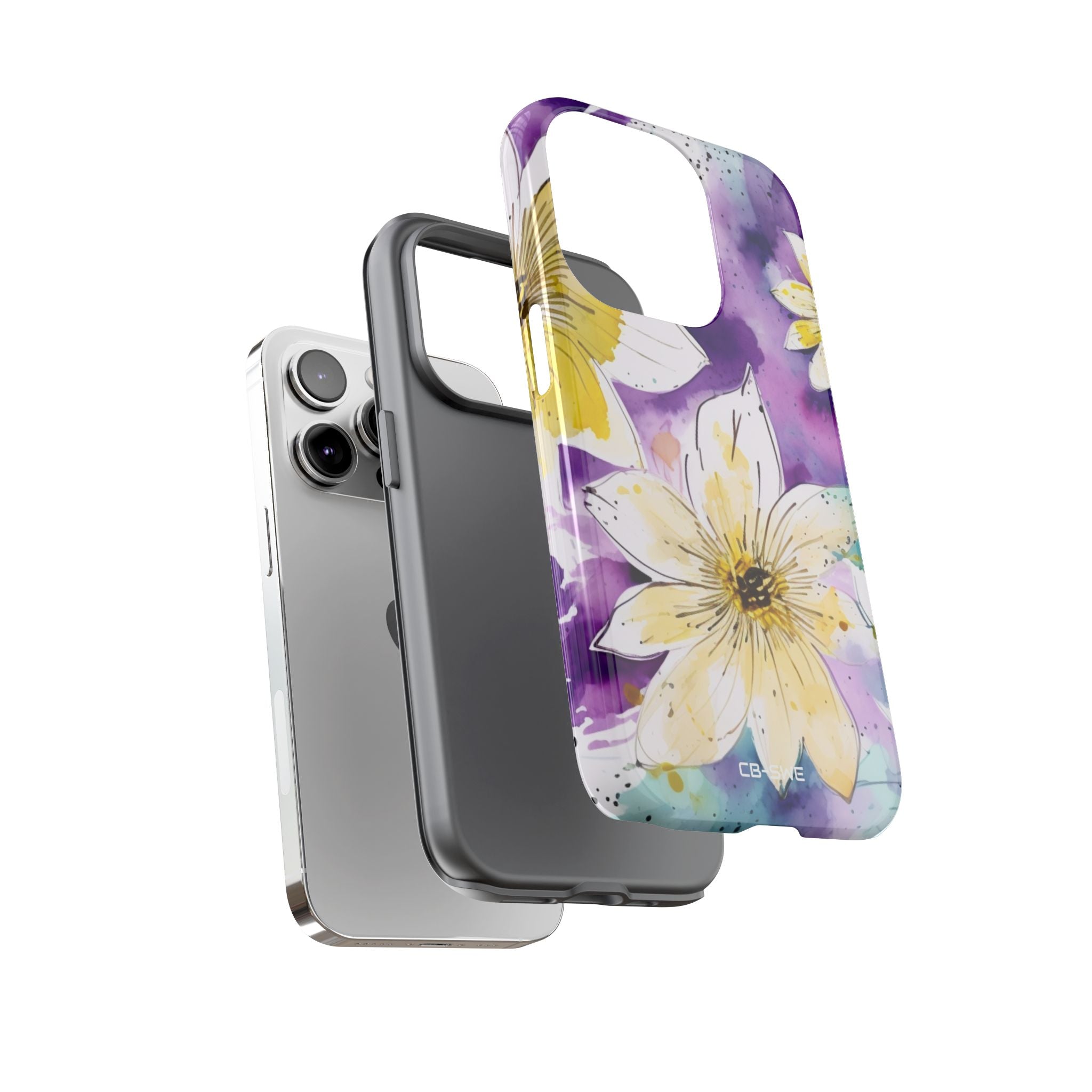 Vibrant Watercolor Flowers - iPhone Case