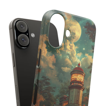 Vintage Moonlit Diner Fantasy iPhone 16 - Slim Phone Case