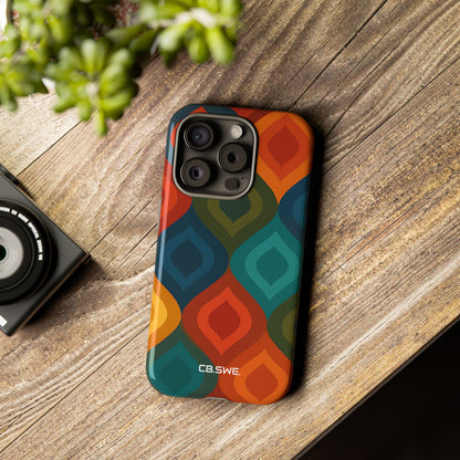 Vibrant Retro Diamond Mid-Century Seamless iPhone 15 - Tough