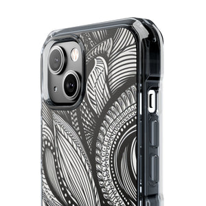 Organic Whirl - Phone Case for iPhone (Clear Impact - Magnetic)