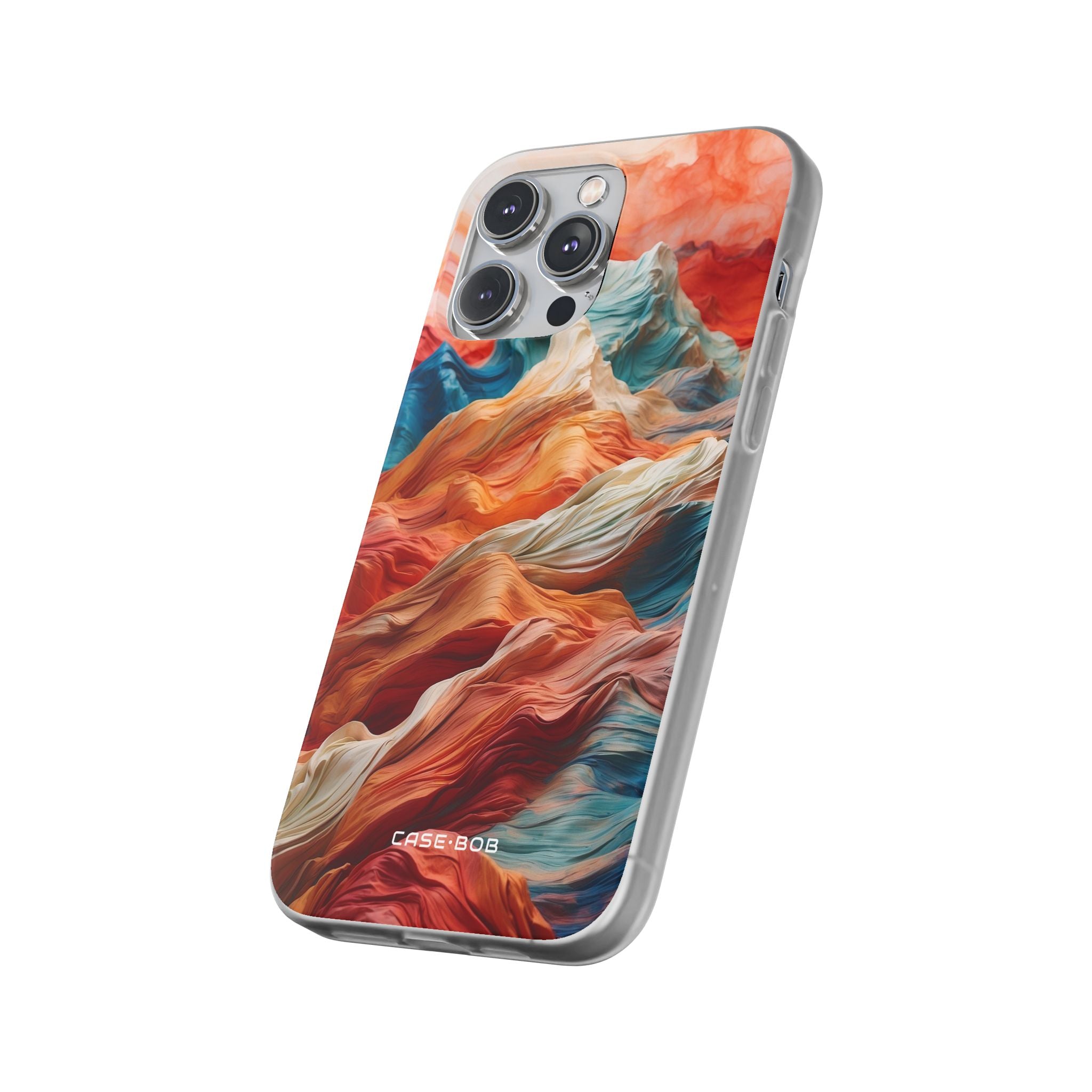 Fabric Peaks Cream iPhone 14 Pro Max Case - Soft