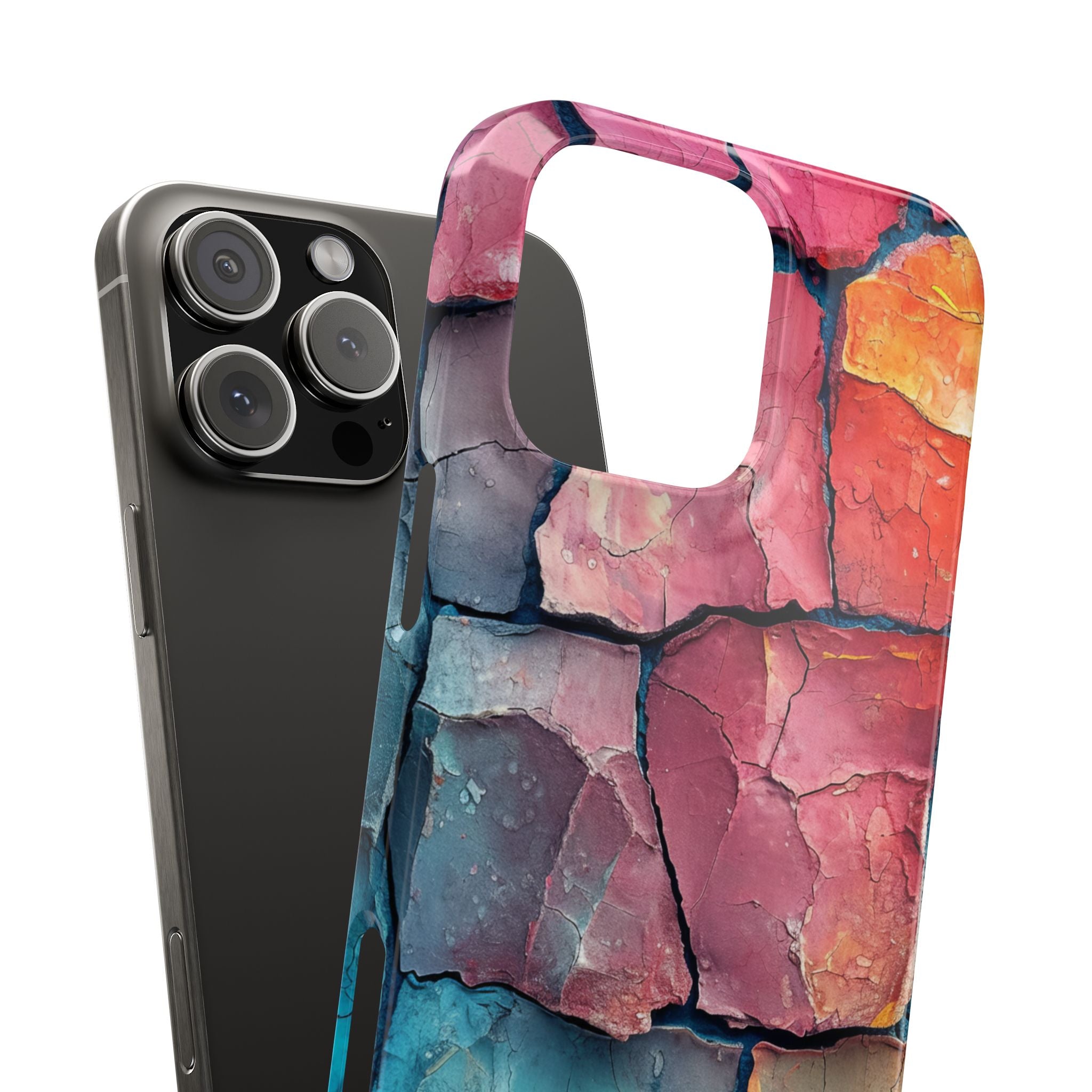 Cracked Earth Mosaic - Slim iPhone 16 Phone Case