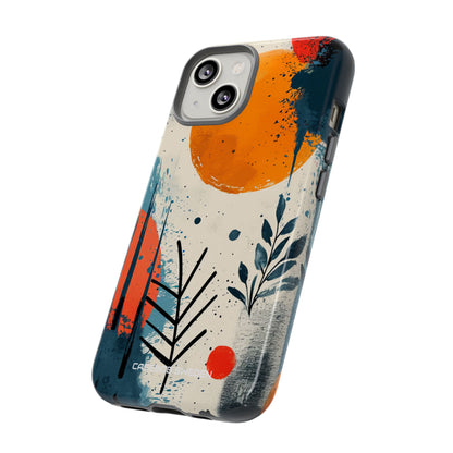 Orange Blue Splash - Tough iPhone 14 Phone Case