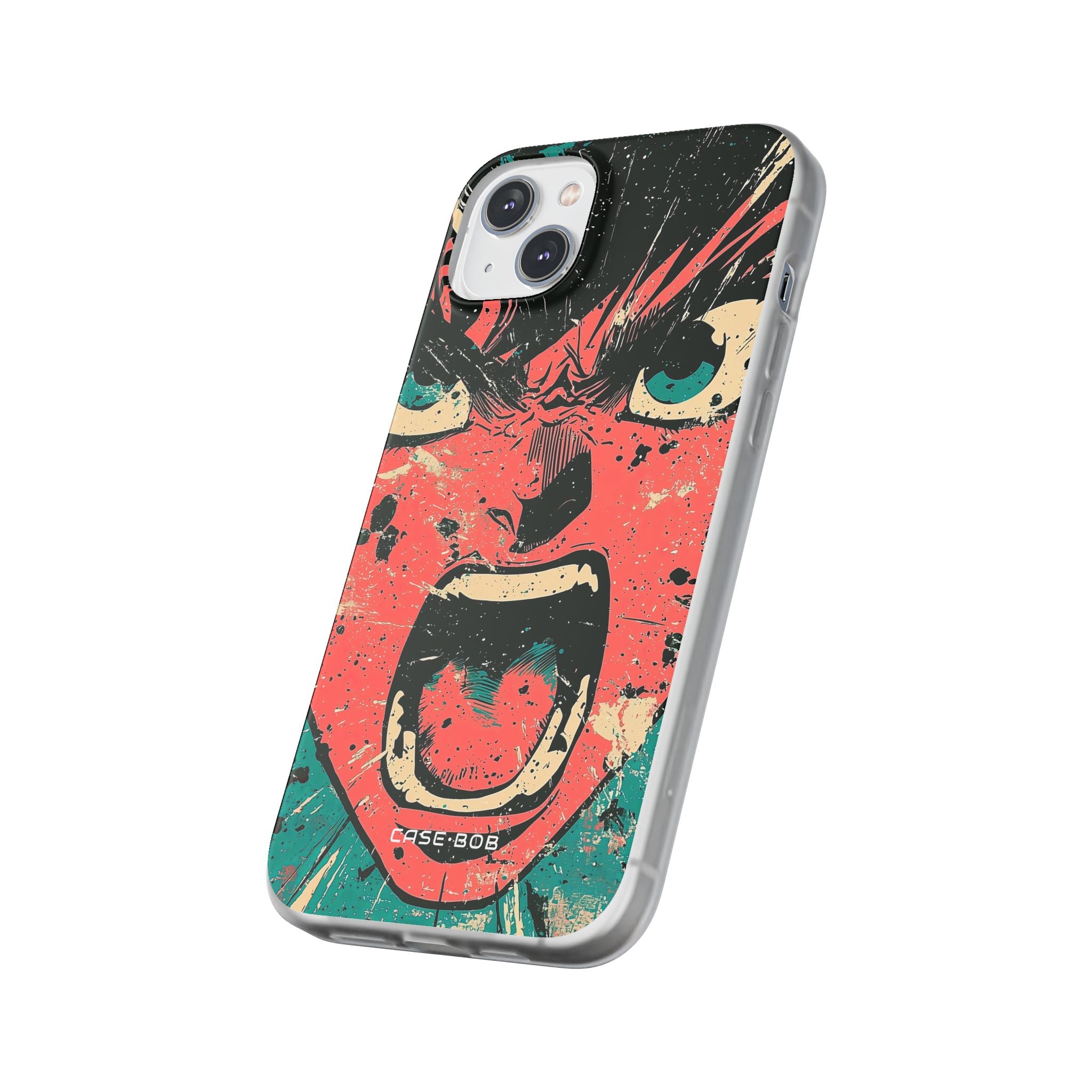 Screaming Face Pink iPhone 14 Plus Case - Soft