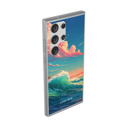 Turquoise Curl Samsung S23 Ultra Case - Soft