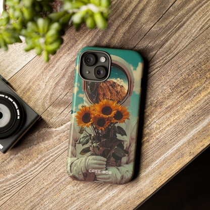 Sunflower Astronaut iPhone 15 Case - Tough