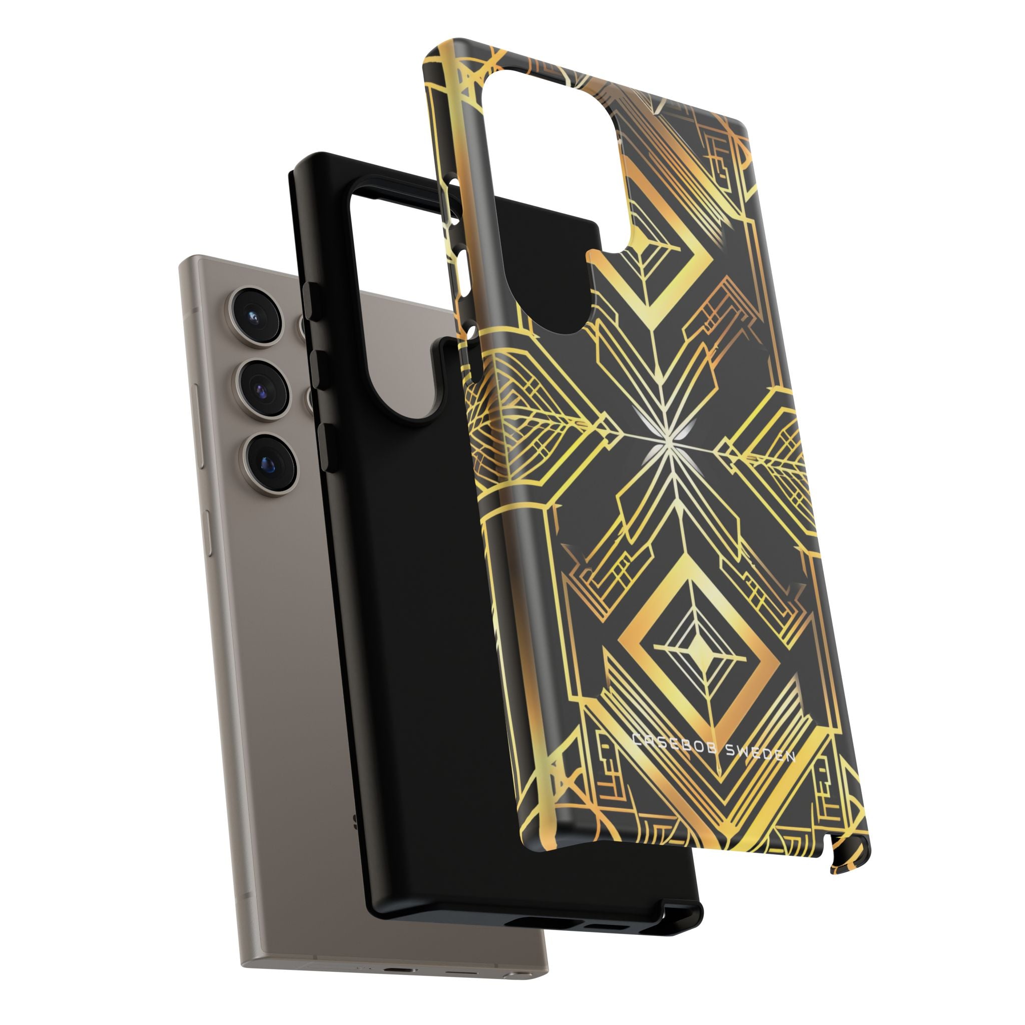 Golden Geometric Opulence Samsung S24 - Tough Phone Case