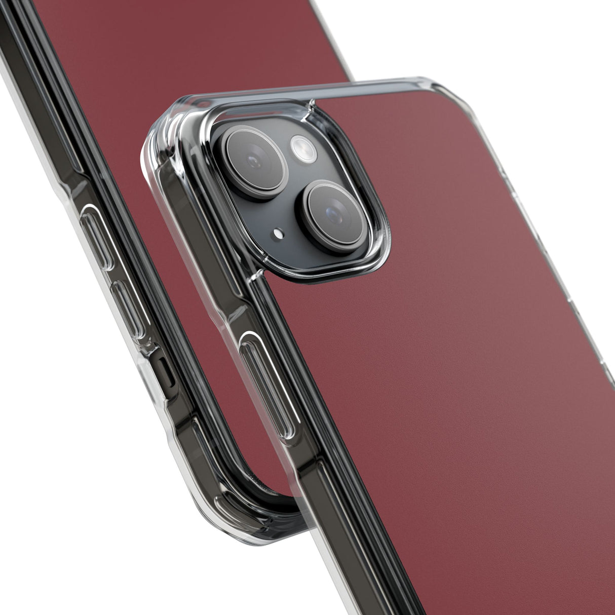 Cordovan Red | Handyhülle für iPhone (Clear Impact Case - Magnetisch) 