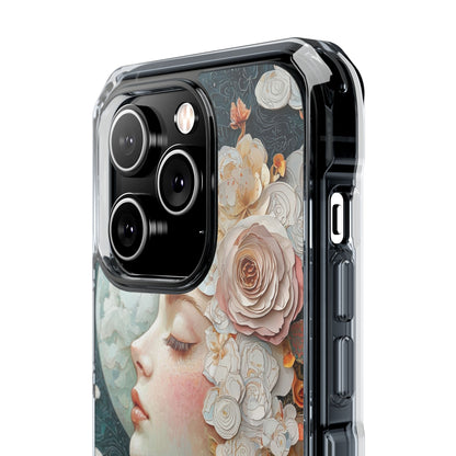 Moon Embraces Flowers iPhone Case - Impact