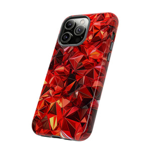 Geometric Red Fusion - Protective Phone Case