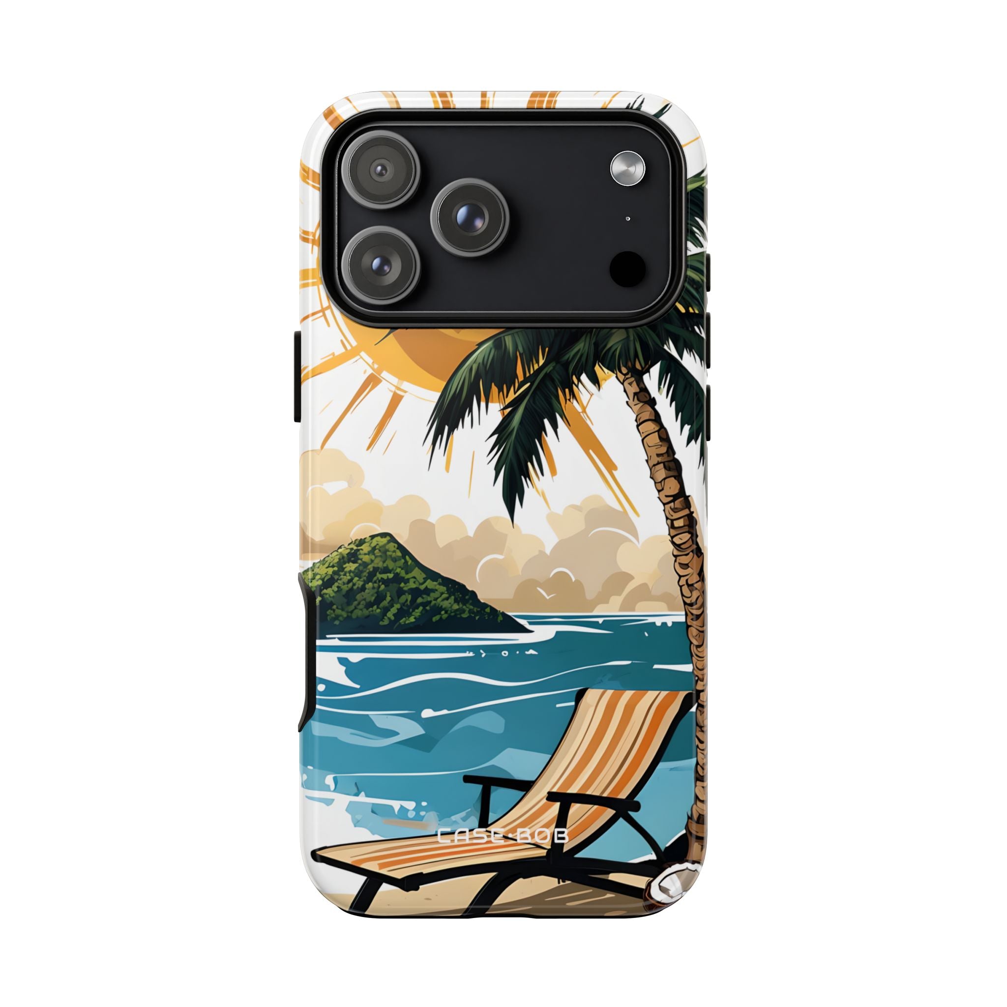 Sunny Palm Breeze iPhone 17 Pro Max Case - Tough