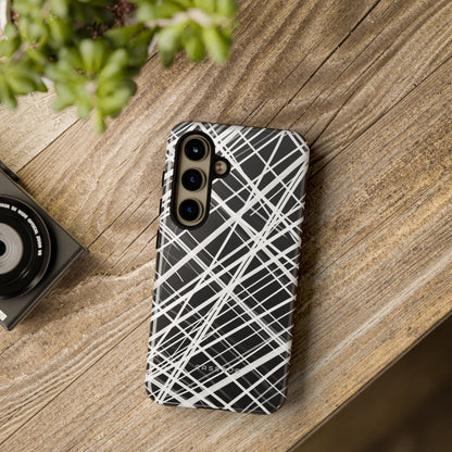 White Line Elegance - Protective Phone Case