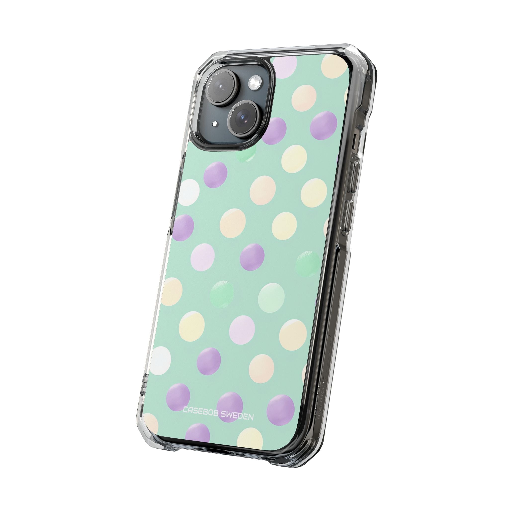 Pastel Polka Dots - Clear Impact iPhone 15 Phone Case