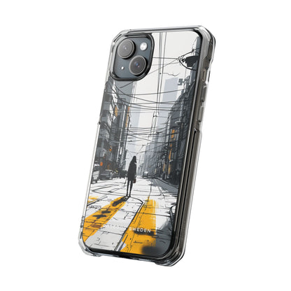 Urban Noir Streetscape iPhone 15 - Clear Impact Phone Case